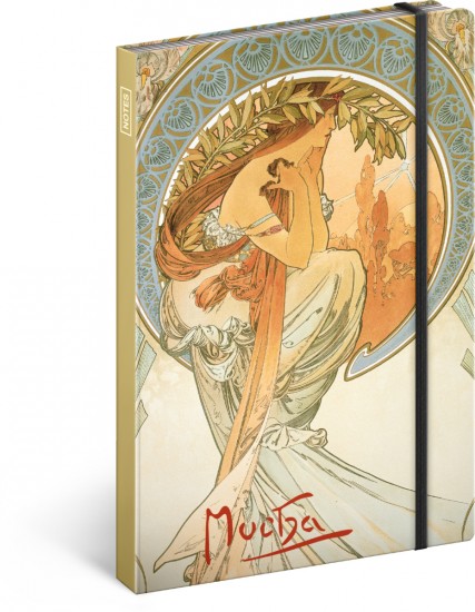 Notes Alfons Mucha – Poezie, linkovaný, 13 × 21 cm Presco Group