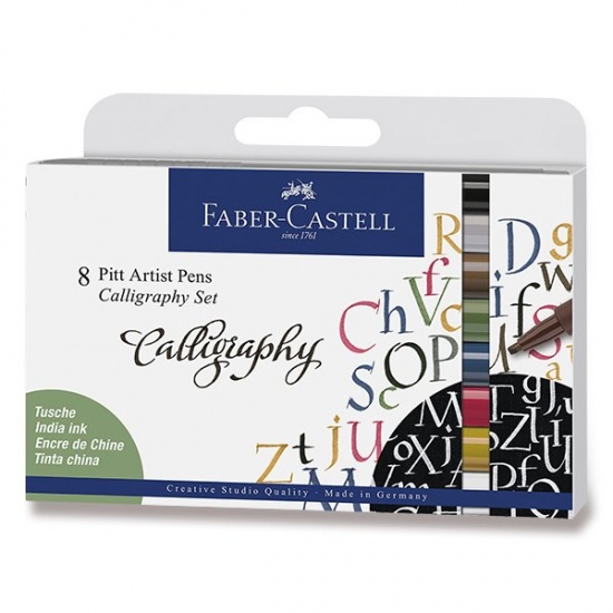 Popisovač Faber Castell Pitt Artist Pen Caligraphy 8 ks Faber-Castell