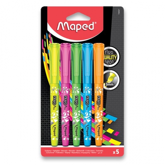 Zvýrazňovač Fluo Peps Pen souprava 5 ks Maped