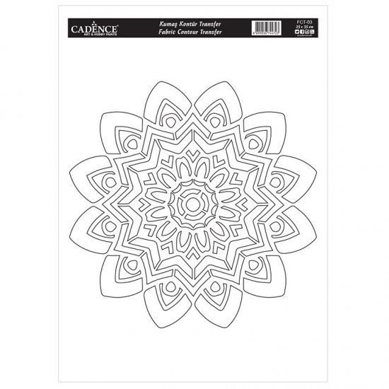 Transferový obrázek na textil Cadence 25 x 35 cm - Mandala 3 Aladine