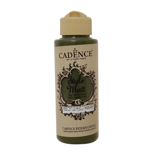 Matná akrylová barva Cadence Style Matt 120ml - farm green farmářská zelená Aladine