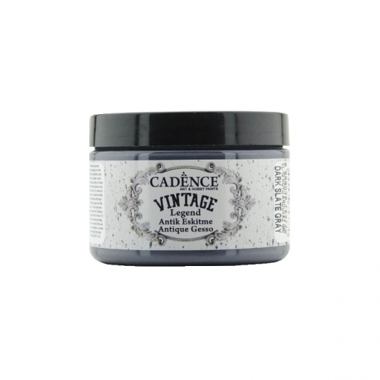 Kamínková barva Cadence Vintage Legend Antique gesso 150ml-slate gray tmavě šedá Aladine