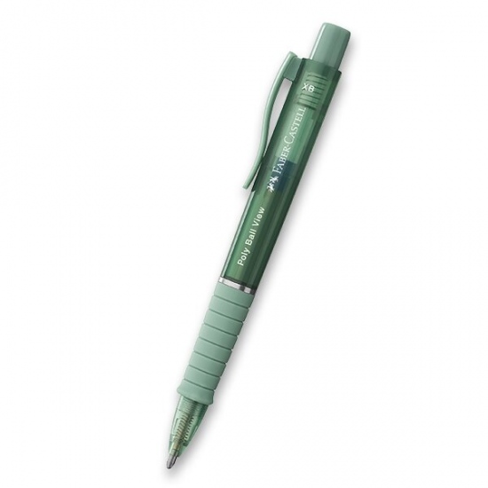 Kuličková tužka Faber-Castell Poly Ball View XB, výběr barev zelená Faber-Castell