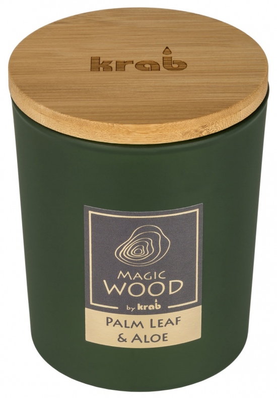 Svíčka Mgic Wood s dřevěným knotem - Palm Leaf a Aloe 300g  Anděl Přerov s.r.o.